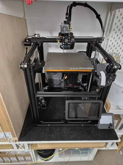 Original Prusa printer standing in its enclosure